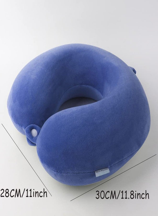 Gluck Plants Neck Pillow for Traveling,Travel Pillow Memory Foam Comfortable and Breathable U Shaped Head Neck Support Airplane Pillow(Dark Blue) - Image 2